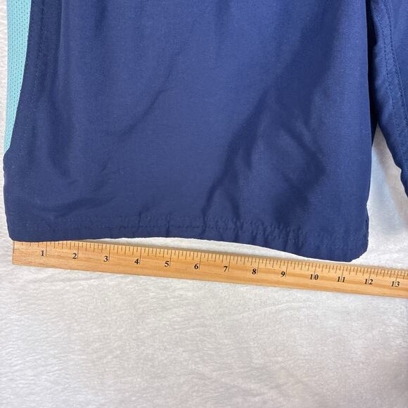 VTG Nike Mens M Blue Teal Mesh Lined Running Hiking Swim Trunks Surf Shorts Y2K - Picture 11 of 12